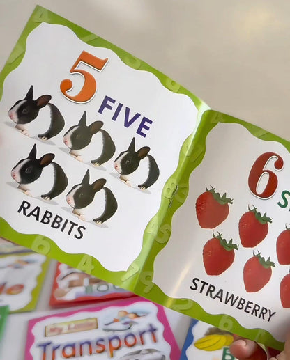 17-in-1 Kids Early Learning Book Set | ABC, 123, Animals, Colours & Rhymes